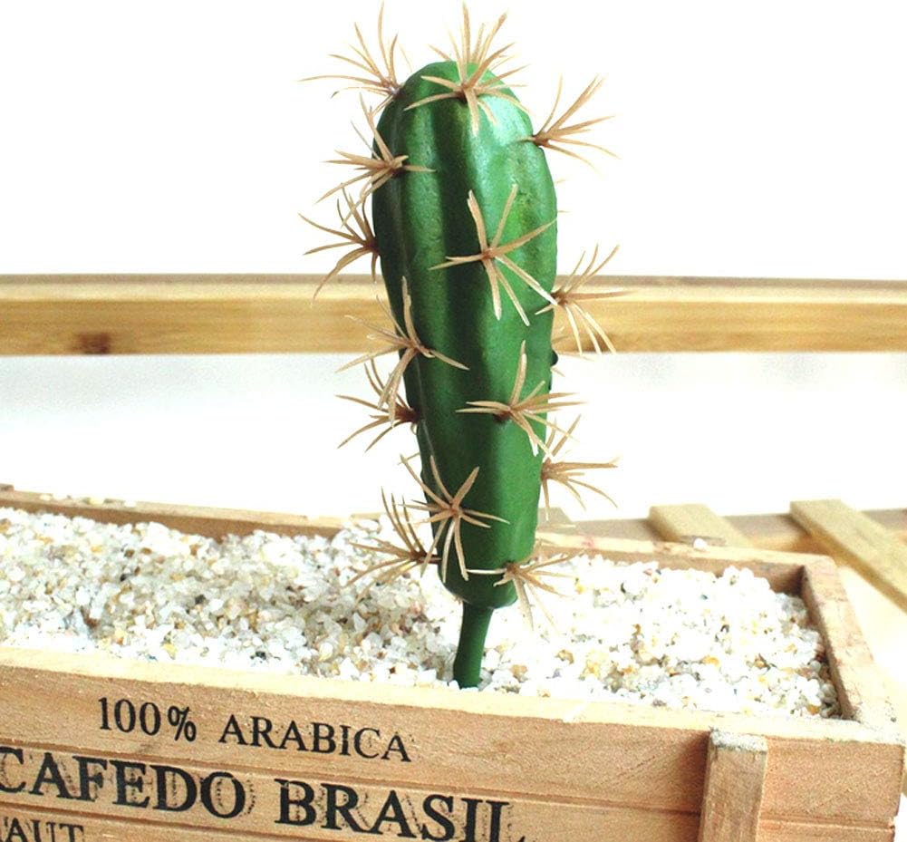 Artificial Cactus Decor Faux Cactus Plant Fake Succulents Plants Artificial Cacti 4 Pieces Unpotted Indoor Home Décor Fake Cactus Stems