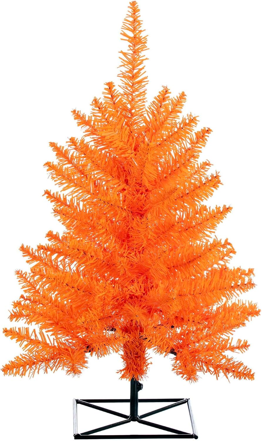 3' Orange Fir Artificial Christmas Tree, Unlit - Faux Fir Christmas Tree - Seasonal Indoor Home Decor