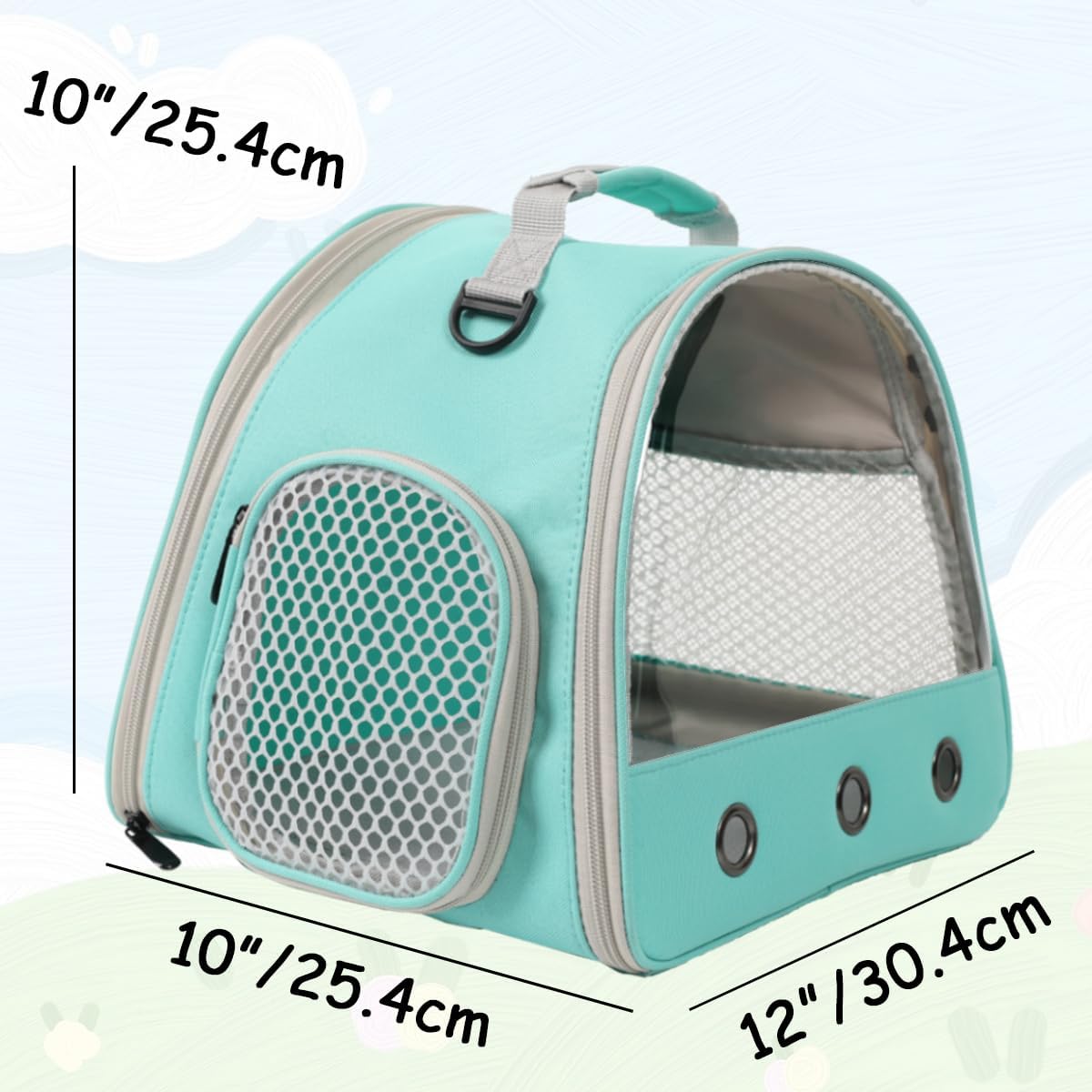 Small Animals Tent, Breathable Transparent Pet Playpen Pop Open Outdoor/Indoor Exercise Fence, Portable Yard Fence for Guinea Pig, Rabbit, Hamster, Chinchillas and Hedgehogs