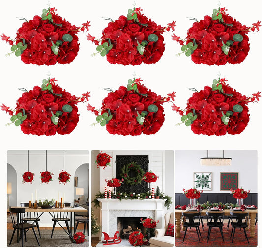 6pcs Artificial Flower Balls 11”Wedding Centerpieces for Tables