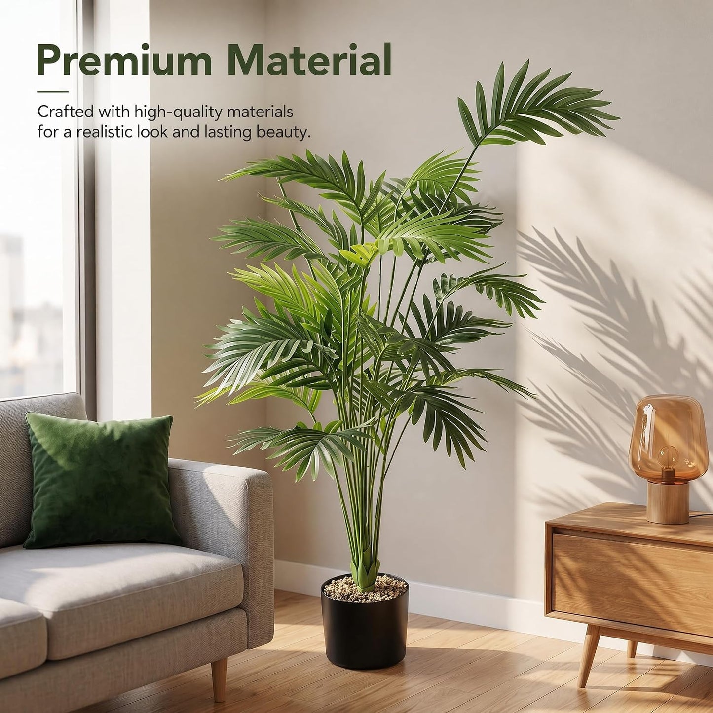 Fake Plants 40" Artificial Monstera Tree Plant Indoor with 18 Trunks Faux Greenery Potted Green Décor for Home Office Bathroom Farmhouse