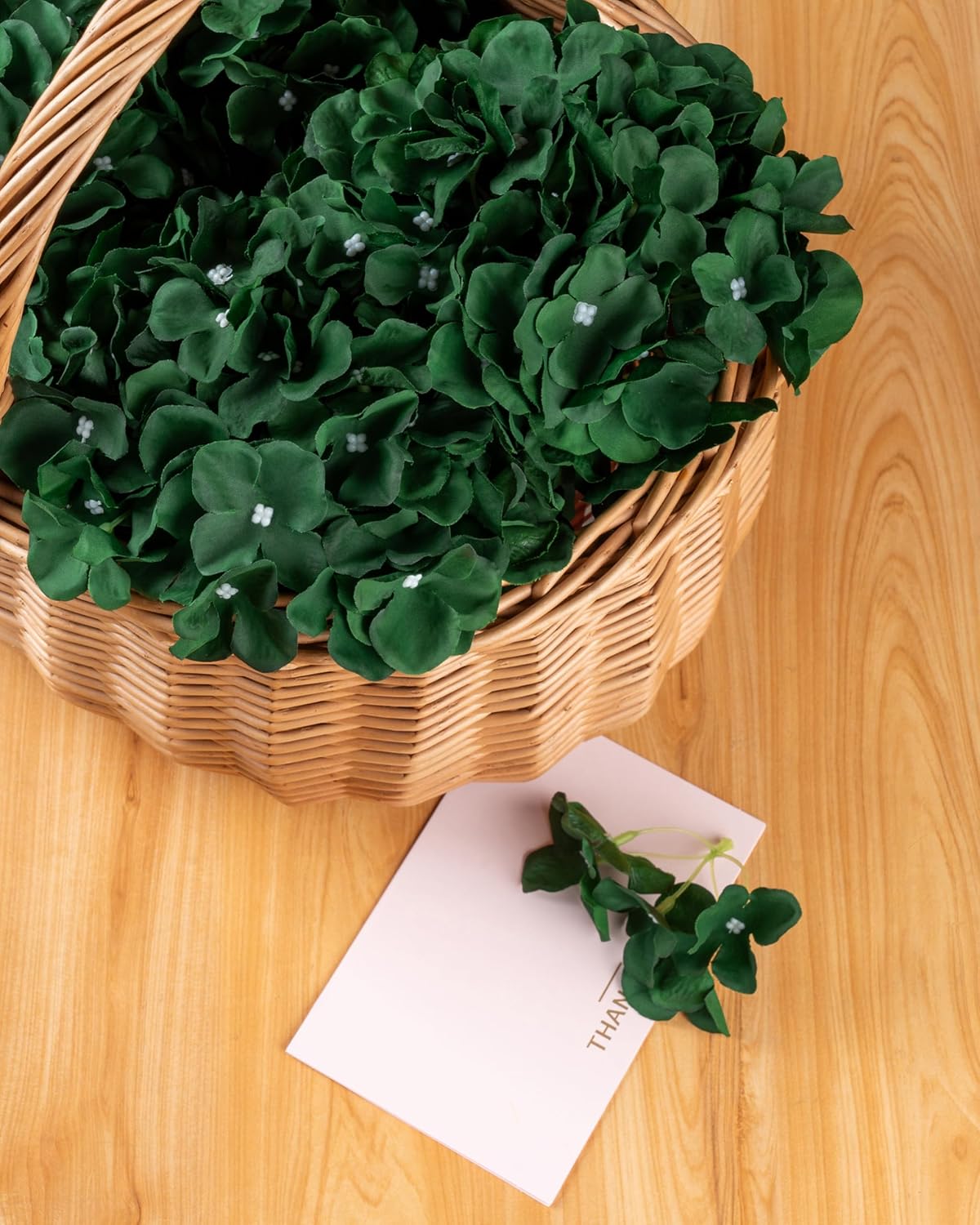 Artificial Hydrangea Silk Flower Heads with Stem Fake Blue Hydrangea Bigger Flowers for Wedding Home Garden Centerpiece Pack of 6