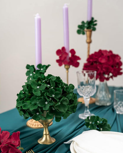 Artificial Hydrangea Silk Flower Heads with Stem Fake Blue Hydrangea Bigger Flowers for Wedding Home Garden Centerpiece Pack of 6