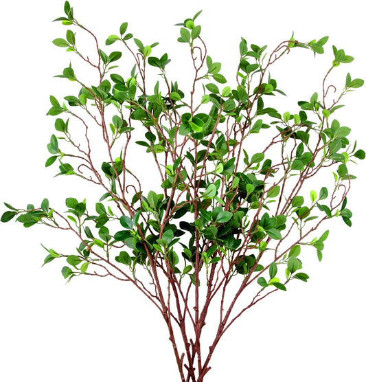 5 Pack 45" Artificial Ficus Stems Faux Green Ficus Branches & Twigs