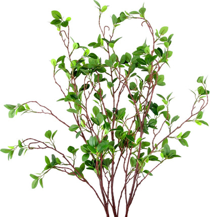 5 Pack 45" Artificial Ficus Stems Faux Green Ficus Branches & Twigs
