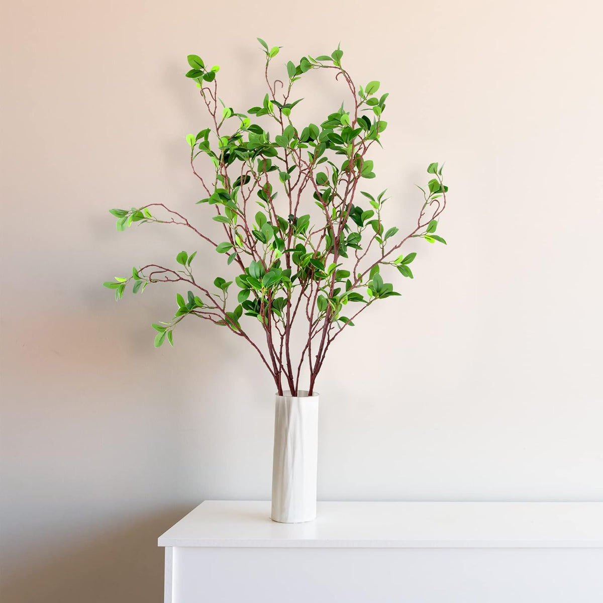 5 Pack 45" Artificial Ficus Stems Faux Green Ficus Branches & Twigs