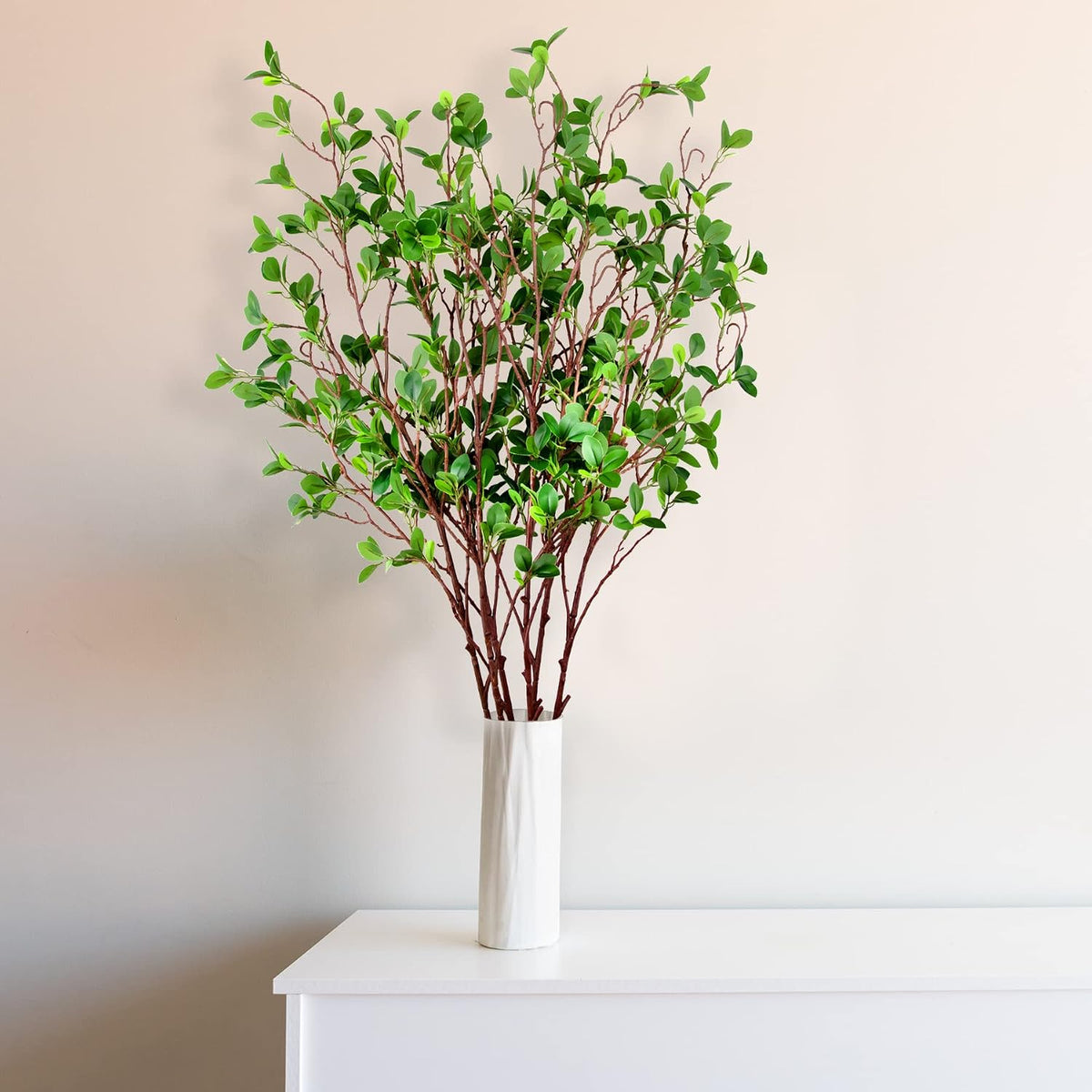 5 Pack 45" Artificial Ficus Stems Faux Green Ficus Branches & Twigs