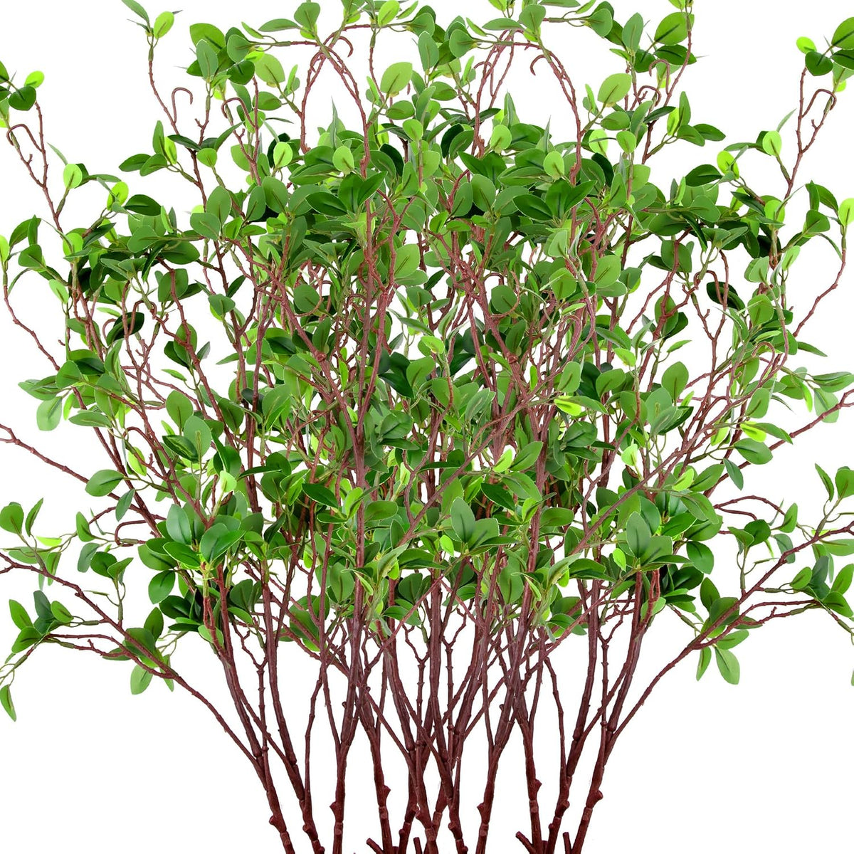 5 Pack 45" Artificial Ficus Stems Faux Green Ficus Branches & Twigs