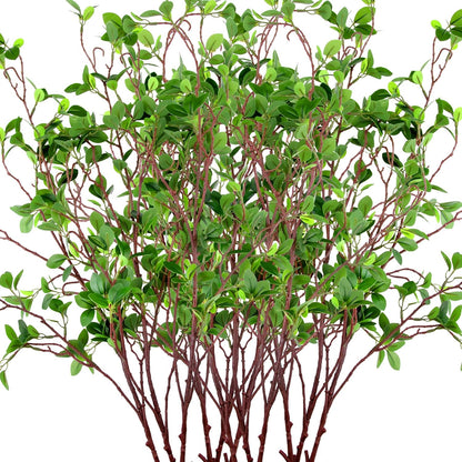 5 Pack 45" Artificial Ficus Stems Faux Green Ficus Branches & Twigs