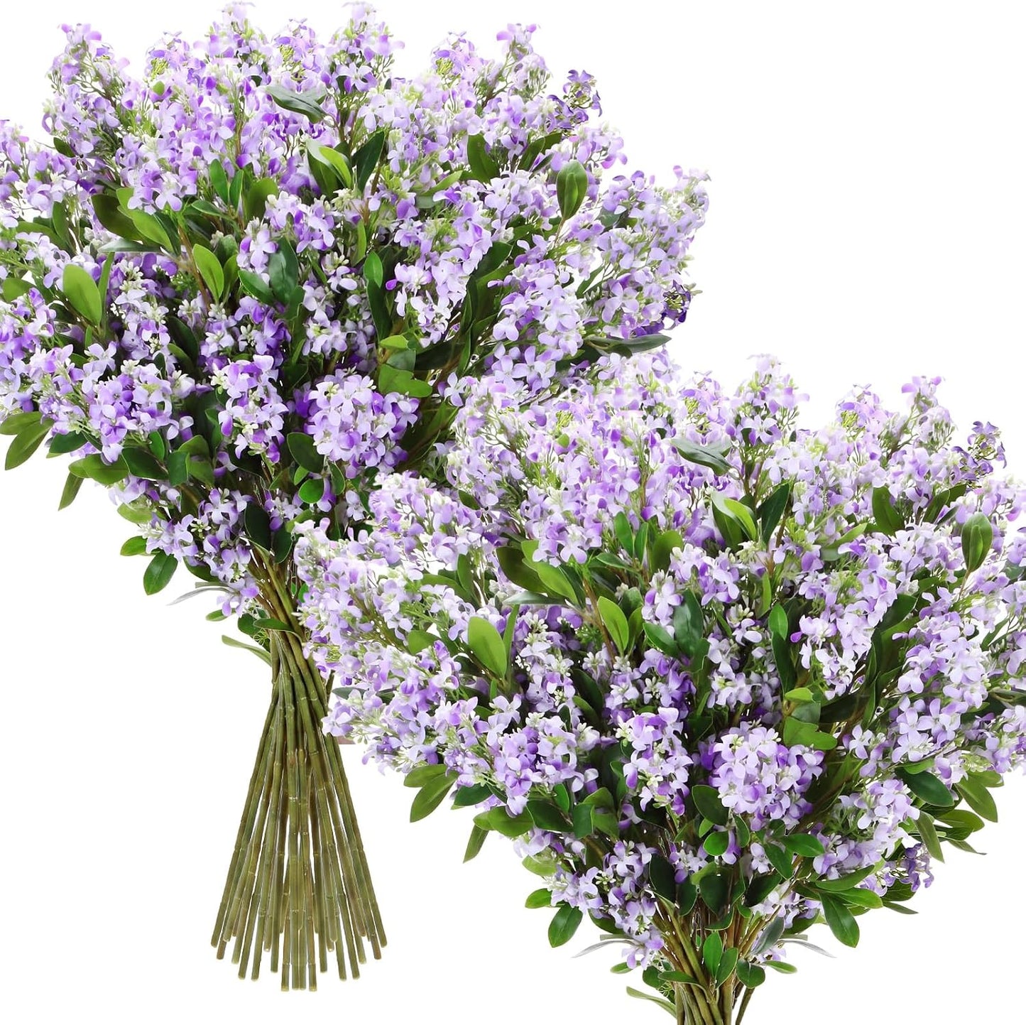 Thiccywoov 10 Pcs 30" Artificial Lilac Flowers Fake Delphinium Antirrhinum Stem Silk Artificial Flower Branch Floral Arrangement for Vase Centerpieces Wedding Bouquet Home (Purple)