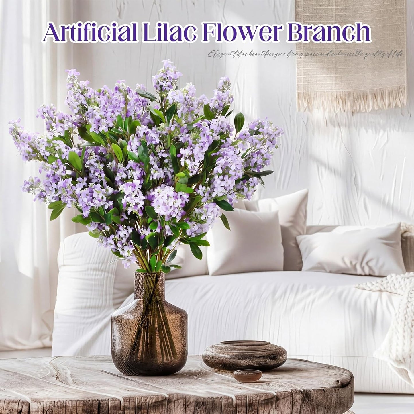 Thiccywoov 10 Pcs 30" Artificial Lilac Flowers Fake Delphinium Antirrhinum Stem Silk Artificial Flower Branch Floral Arrangement for Vase Centerpieces Wedding Bouquet Home (Purple)
