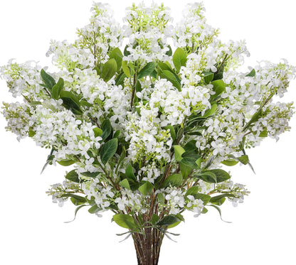 Thiccywoov 10 Pcs 30" Artificial Lilac Flowers Fake Delphinium Antirrhinum Stem Silk Artificial Flower Branch Floral Arrangement for Vase Centerpieces Wedding Bouquet Home (Purple)