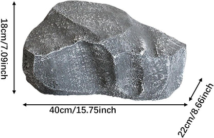 Artificial Rock Faux Stone Sculpture Versatile Pump Cover Creative Portable Landscape Decoration Natural Texture for Patio, 40x22x18cm