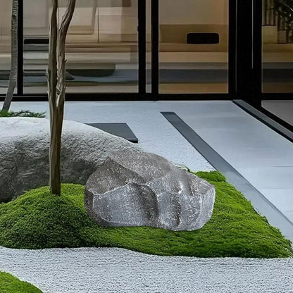 Artificial Rock Faux Stone Sculpture Versatile Pump Cover Creative Portable Landscape Decoration Natural Texture for Patio, 40x22x18cm
