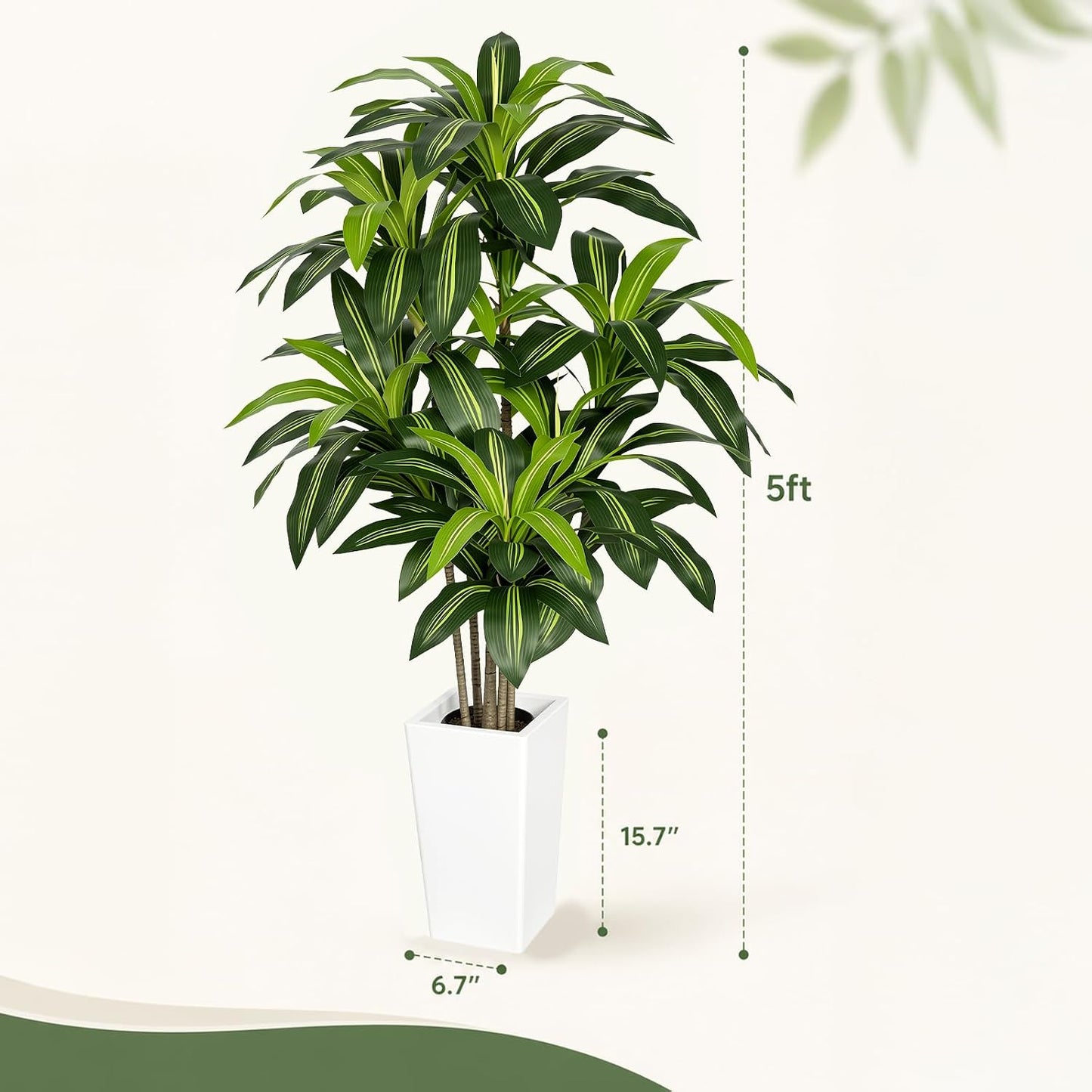 5ft Artificial Wisteria Tree, Fake Tree with Firmly Attached Blooms for Less Shedding, Faux Trees Indoor Outdoor Home Office Living Room Decor, Potted Floor Plant