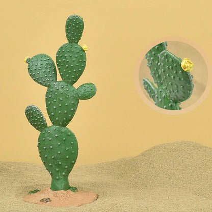 3pcs Green Simulated Cactus Artificial Sand Decoration - Decorative Fake Cactus Plant Table Decoration