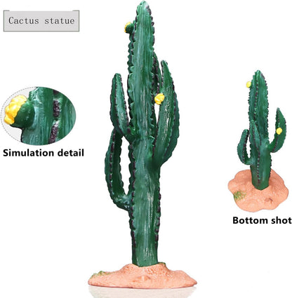 3pcs Green Simulated Cactus Artificial Sand Decoration - Decorative Fake Cactus Plant Table Decoration
