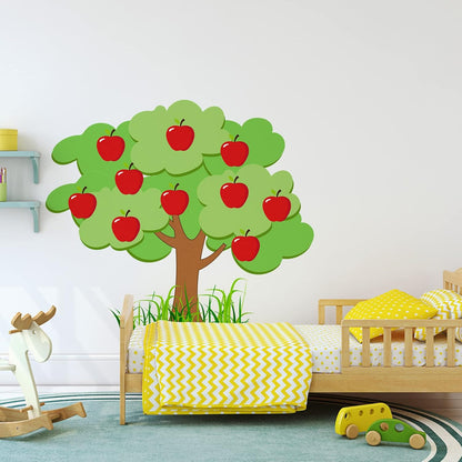 Apple Tree Bulletin Board Set Fall Church Tree Bulletin Board Cutouts Autumn Wall Decor for Home Elementary Chalkboard Supplies(Red)