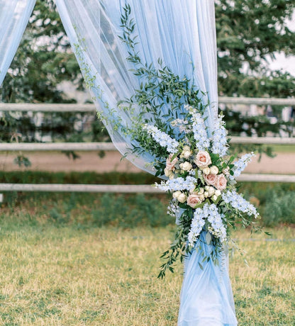 Light Blue Delphinium Artificial Flowers 5PCS Silk Flowers with Stems Snapdragon Long Stem for Tall Vase Home Wedding Centerpieces Decor (Light Blue)