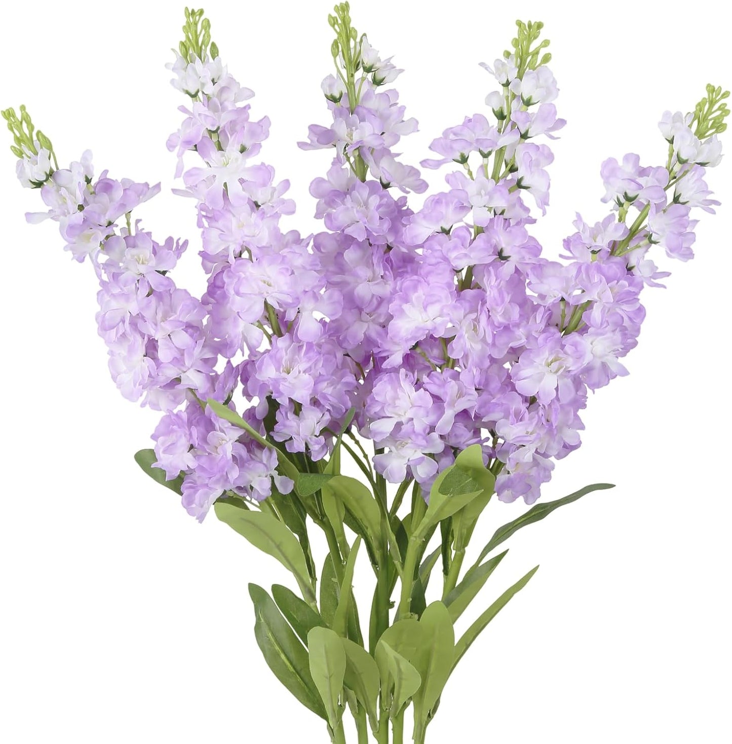Light Blue Delphinium Artificial Flowers 5PCS Silk Flowers with Stems Snapdragon Long Stem for Tall Vase Home Wedding Centerpieces Decor (Light Blue)