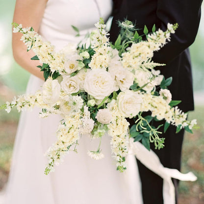 Light Blue Delphinium Artificial Flowers 5PCS Silk Flowers with Stems Snapdragon Long Stem for Tall Vase Home Wedding Centerpieces Decor (Light Blue)