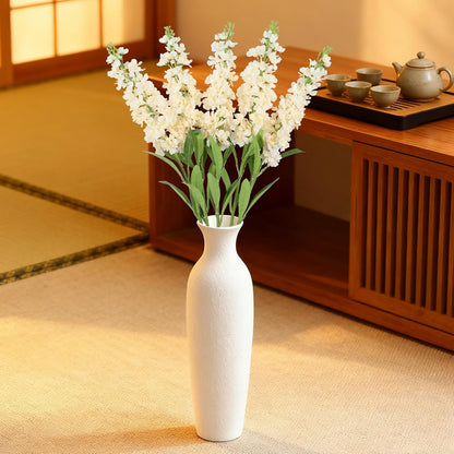 Light Blue Delphinium Artificial Flowers 5PCS Silk Flowers with Stems Snapdragon Long Stem for Tall Vase Home Wedding Centerpieces Decor (Light Blue)