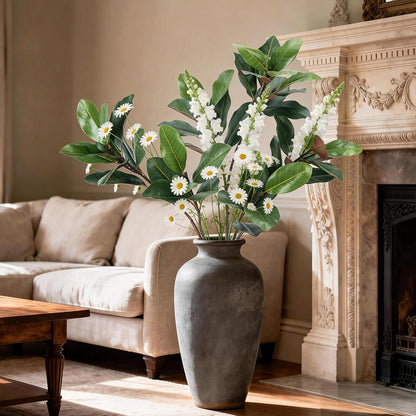 3 PCS 32" Magnolia Leaves Artificial Magnolia Stems Greenery for Vase