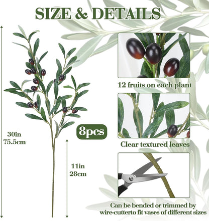 3 PCS 32" Magnolia Leaves Artificial Magnolia Stems Greenery for Vase