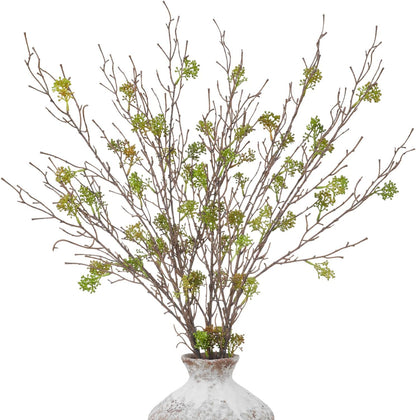 2 Bunches Artificial Lemons Branches, 16 Heads Fake Lemon Branches with Lemons for Vase, Realistic Fake Lemon Decoration for Farmhouse Style Party Table Centerpiece and Home Decor