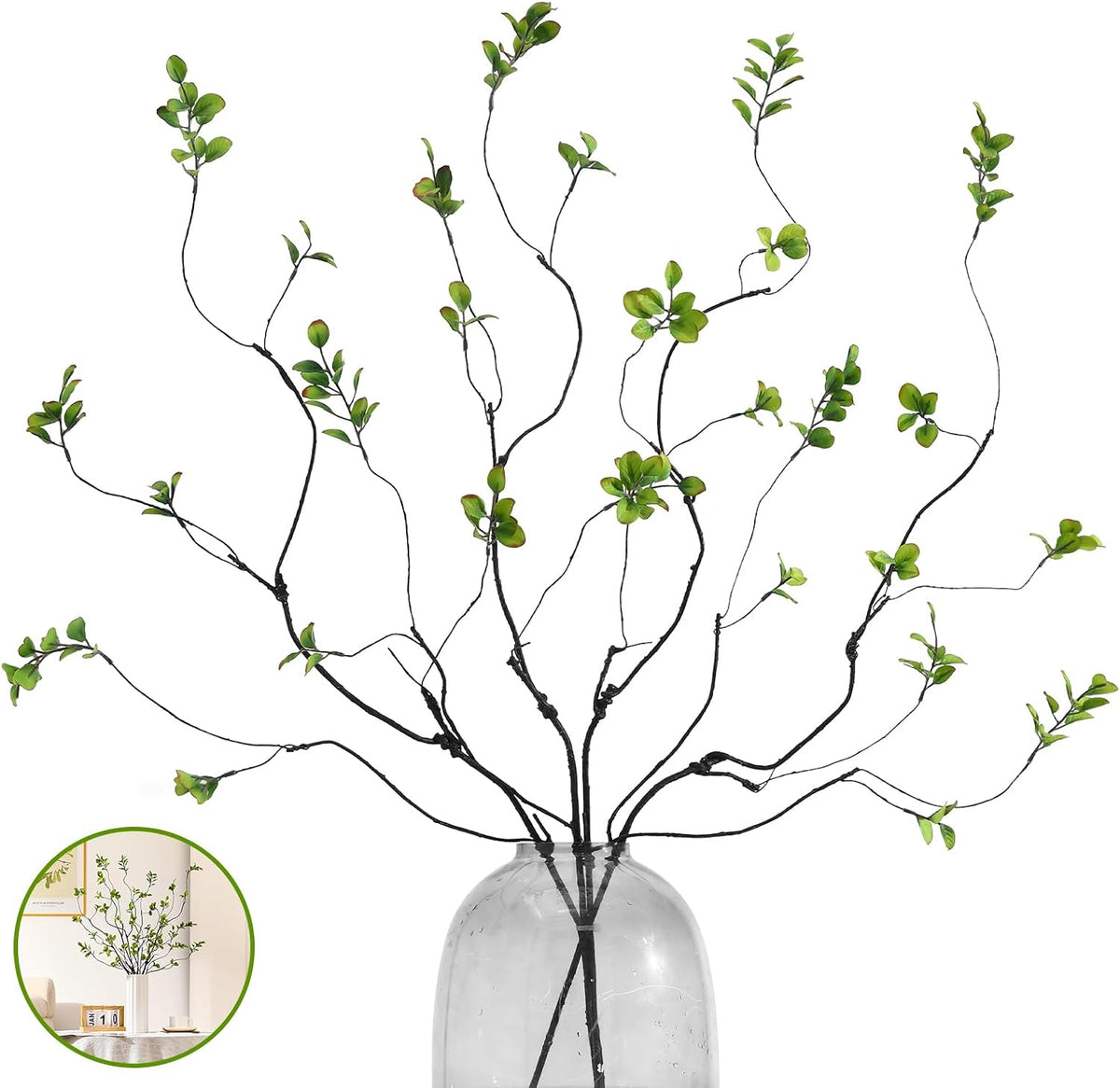 2 Bunches Artificial Lemons Branches, 16 Heads Fake Lemon Branches with Lemons for Vase, Realistic Fake Lemon Decoration for Farmhouse Style Party Table Centerpiece and Home Decor