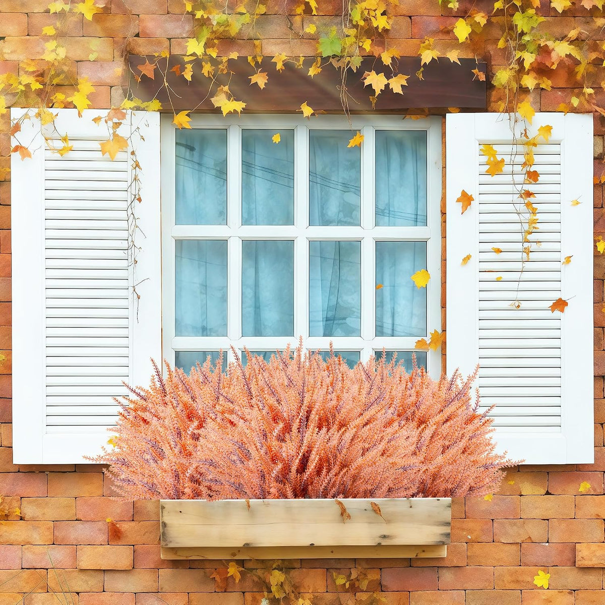 Artificial Flowers for Outdoors UV Resistant, 15 Bundles Fake Flowers Faux Plastic Plants Purple Lavender for Home Office Wedding Garden Porch Window Box Decor