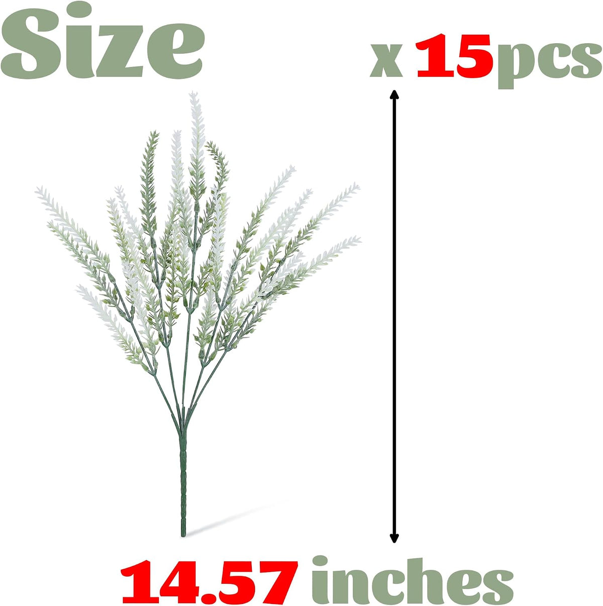 Artificial Flowers for Outdoors UV Resistant, 15 Bundles Fake Flowers Faux Plastic Plants Purple Lavender for Home Office Wedding Garden Porch Window Box Decor