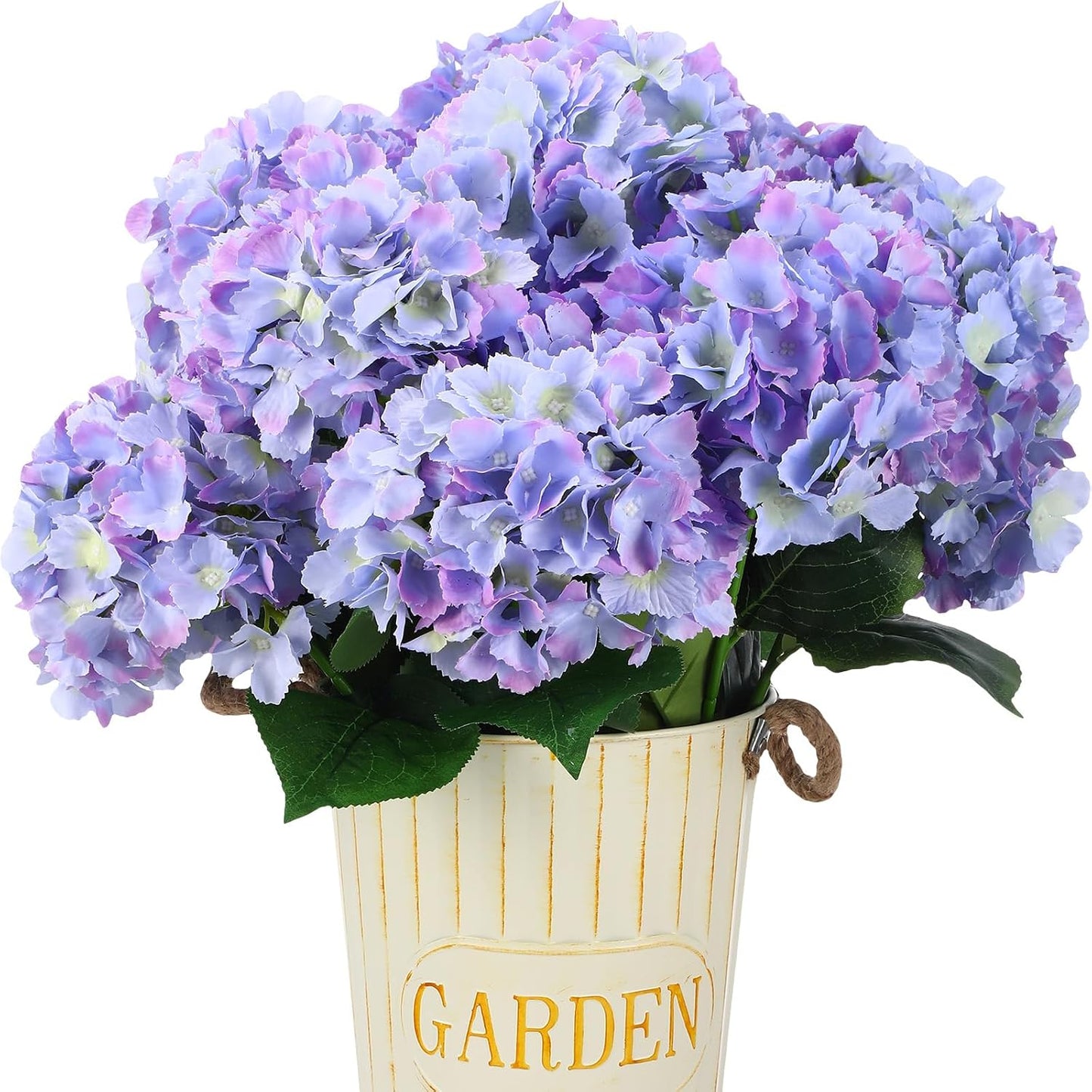 12 Pieces Spring Artificial Hydrangea for Wedding Faux Fake Silk Hydrangea Flowers with Stems for Birthday DIY Bouquet Home Decorations Flower Arrangement Supplies(Blue Violet)