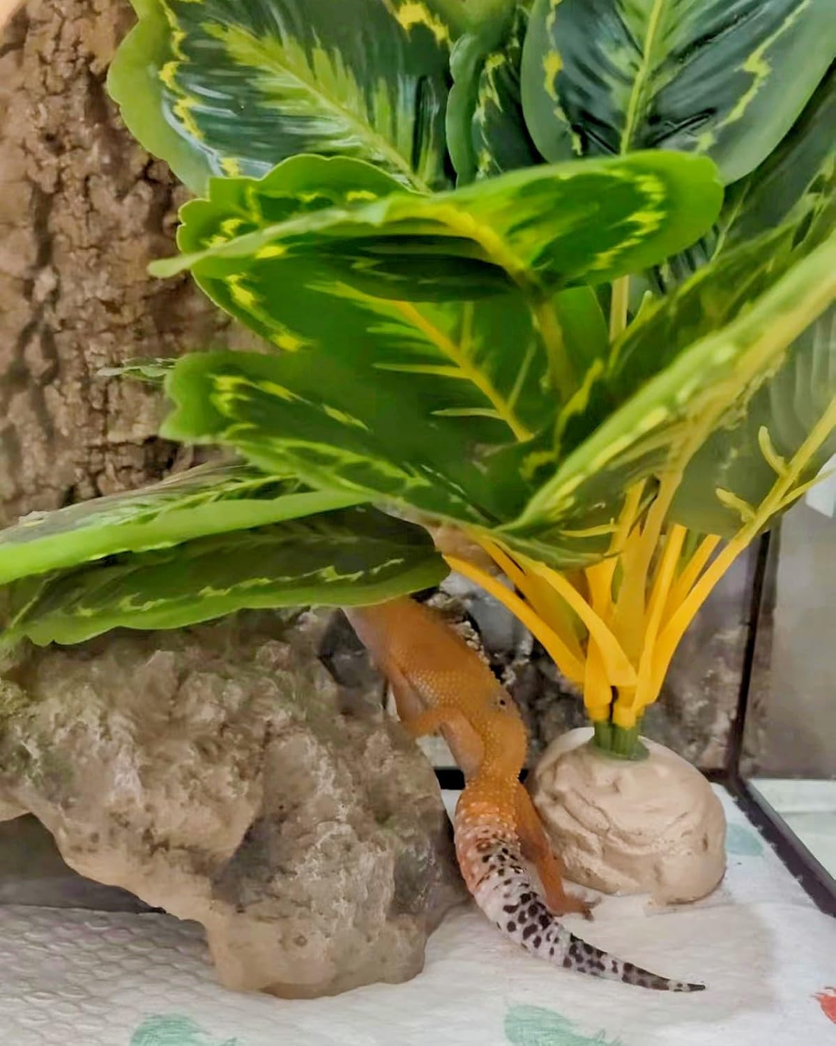 Reptile Plants for Terrarium Decor,Habitat Decor,Artificial Plants