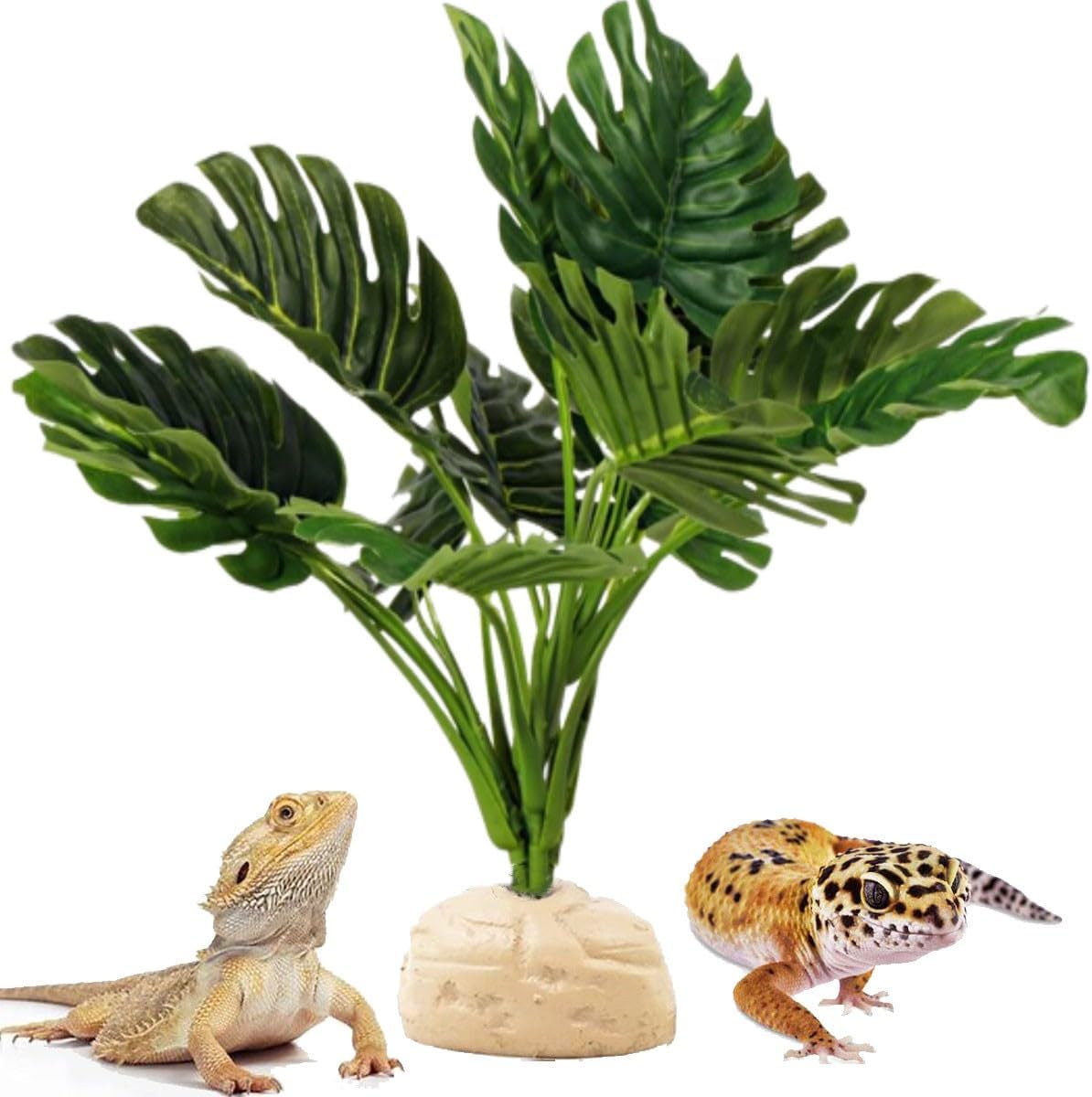 Reptile Plants for Terrarium Decor,Habitat Decor,Artificial Plants