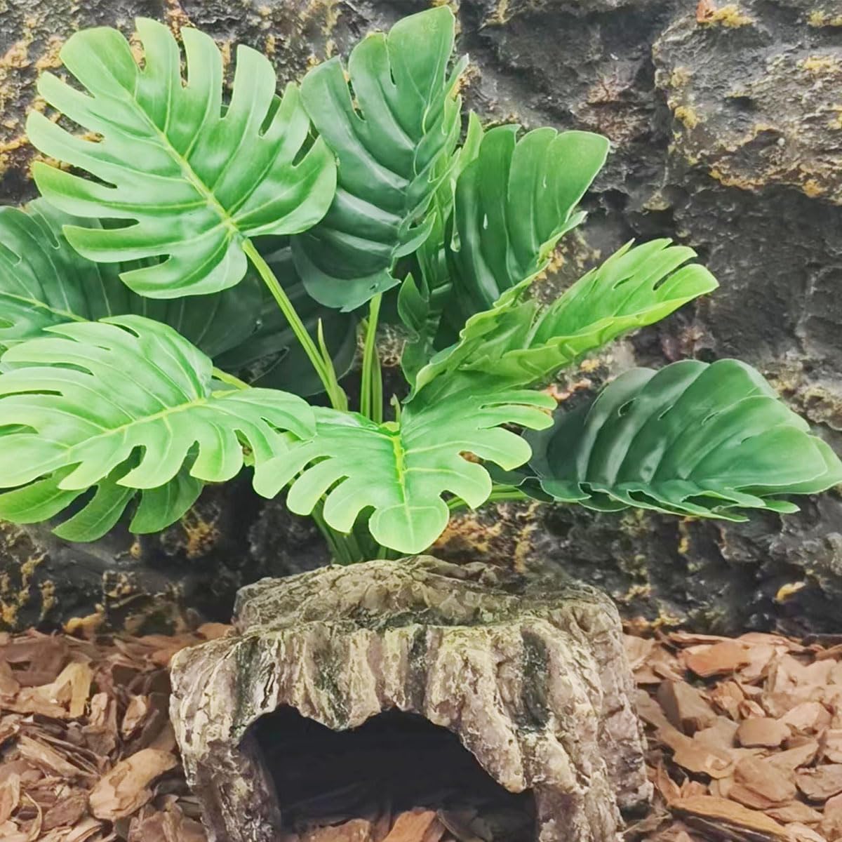 Reptile Plants for Terrarium Decor,Habitat Decor,Artificial Plants