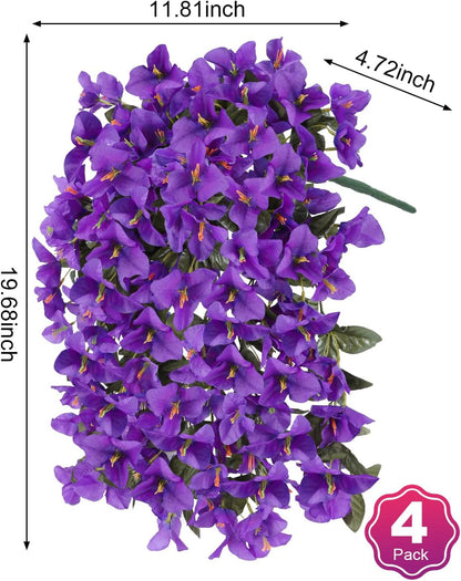 Artificial Flowers for Outdoors – of UV-Resistant Artificial Bougainvillea, Realistic Silk Flowers for Front Porch, Patio, Garden, Window Boxes & Hanging Baskets (Hot Pink, 2)