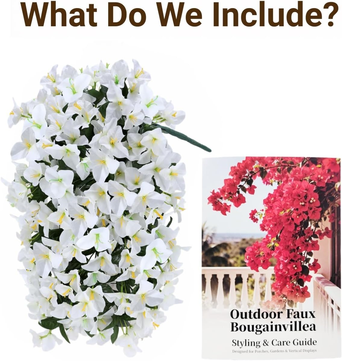 Artificial Flowers for Outdoors – of UV-Resistant Artificial Bougainvillea, Realistic Silk Flowers for Front Porch, Patio, Garden, Window Boxes & Hanging Baskets (Hot Pink, 2)