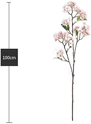 Artificial Apple Blossom, Artificial Apple Tree Branch Flower Silk Apple Blossom Arrangement, Used for Family Wedding Decoration. (Pink, 39 inches)