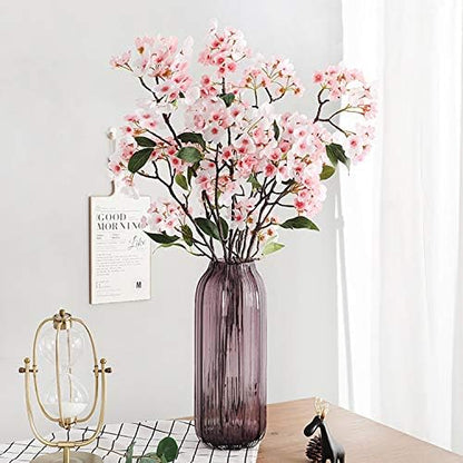 Artificial Apple Blossom, Artificial Apple Tree Branch Flower Silk Apple Blossom Arrangement, Used for Family Wedding Decoration. (Pink, 39 inches)