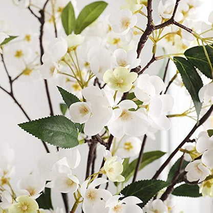 Artificial Apple Blossom, Artificial Apple Tree Branch Flower Silk Apple Blossom Arrangement, Used for Family Wedding Decoration. (Pink, 39 inches)