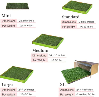 XL Real Grass Puppy Pee Pads, Dog Litter Box Alternative 24x48
