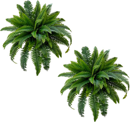 Fake Ferns 2 Set 55 Branches Artificial Ferns for Outdoors 32in