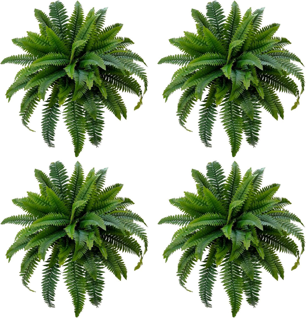 Fake Ferns 2 Set 55 Branches Artificial Ferns for Outdoors 32in
