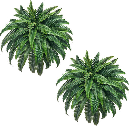 Fake Ferns 2 Set 55 Branches Artificial Ferns for Outdoors 32in