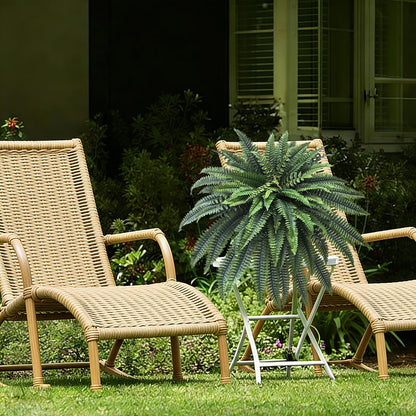 Fake Ferns 2 Set 55 Branches Artificial Ferns for Outdoors 32in