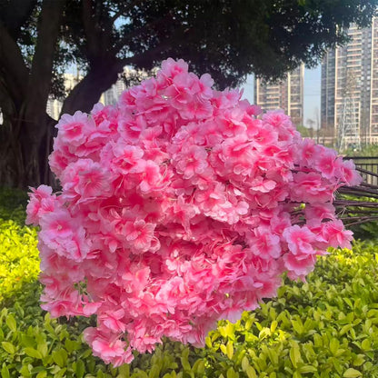 50 Pieces of Simulated Cherry Blossom Branches (deep Pink)