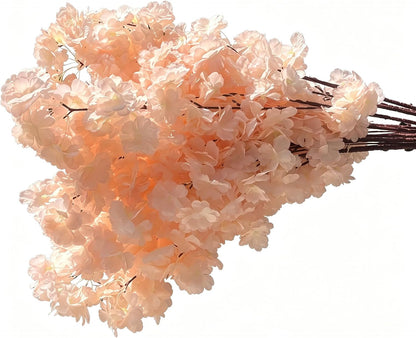 50 Pieces of Simulated Cherry Blossom Branches (deep Pink)