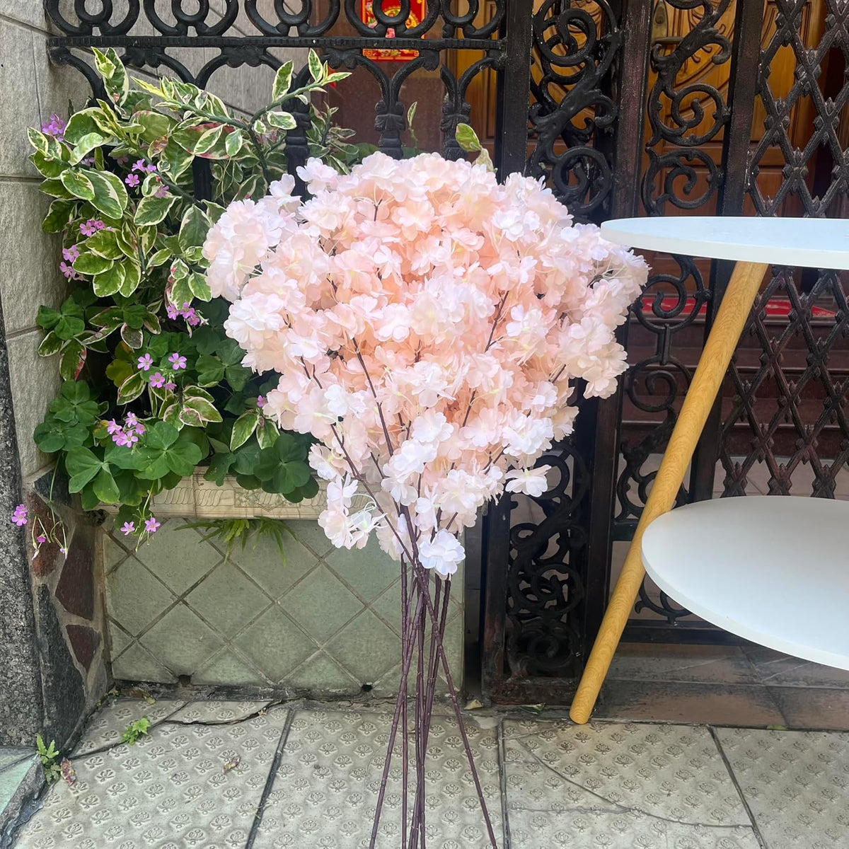 50 Pieces of Simulated Cherry Blossom Branches (deep Pink)