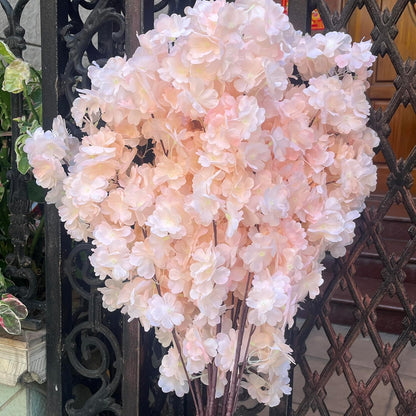 50 Pieces of Simulated Cherry Blossom Branches (deep Pink)